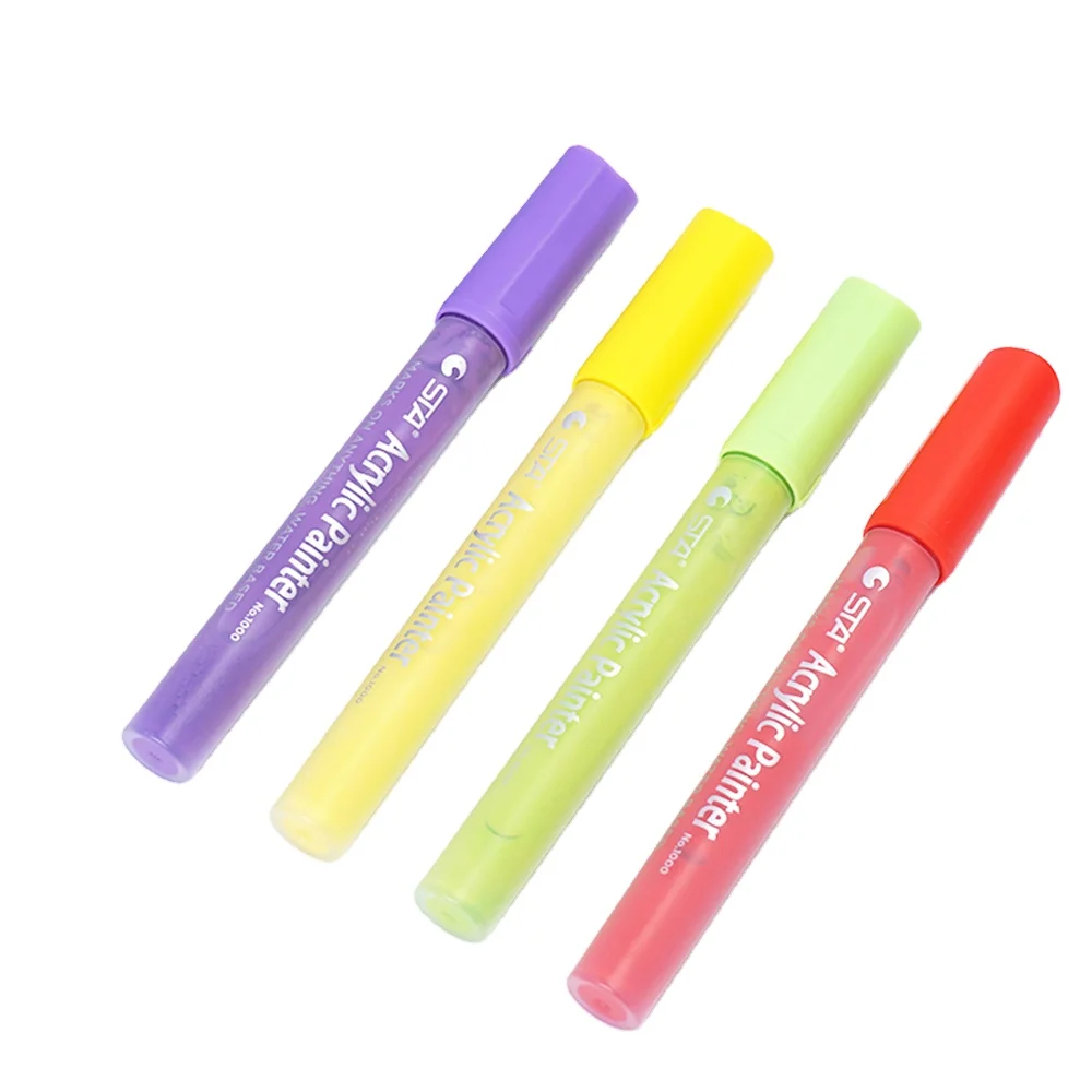  Acrylic Marker for Graffiti art Permanent Paint Maker students can be painting on canvas glass plastics cloth