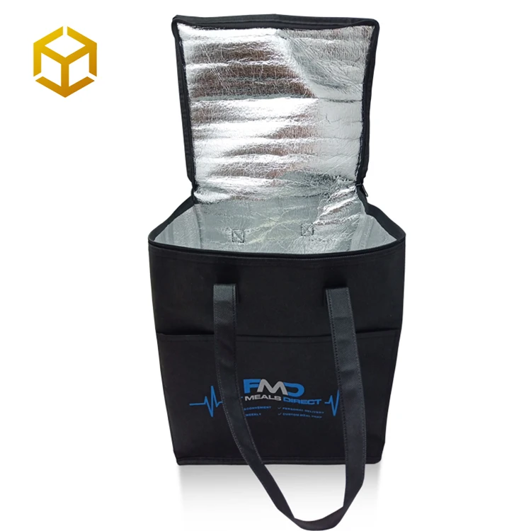 
Hot Sale Insulated Custom Printed Reusable beach cooler fast food Delivery Non Woven Thermal Bag 