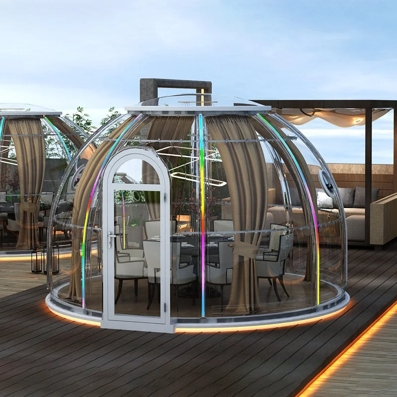 Factory PVDF Coated Retractable Enclosure Rounded Tent Circular Tent Sun room Dome Tent