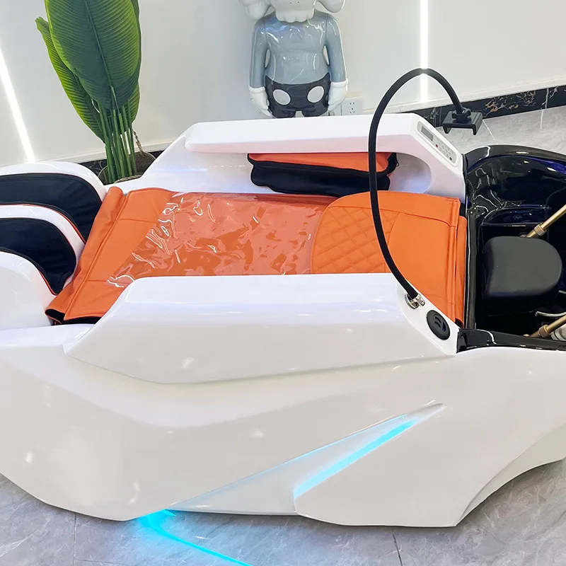 Luxury Multifunctional Salon Hair Spa Chair with Automatic Shampoo Massage Thai Steam Bowl Washing Head Bed Therapy