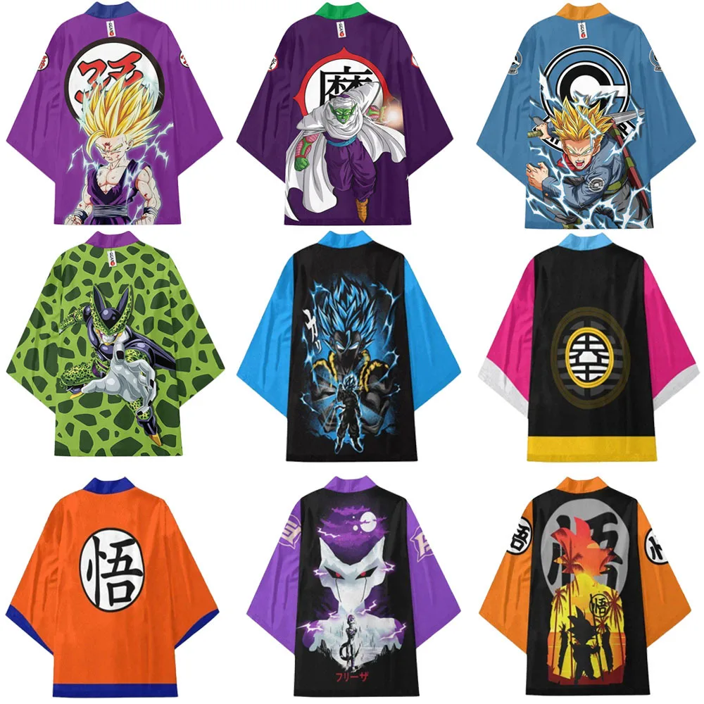 Genuine 3D Digital Printing Loose Cardigan Cape son Goku Print cartoon Dragonn Balls T-shirts