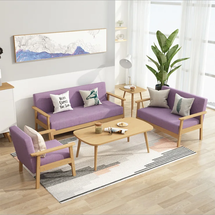Modern  Upholstered Sofa Set Furniture Wooden Sofa Sets manufacturer Sectional Sofa for Living Room