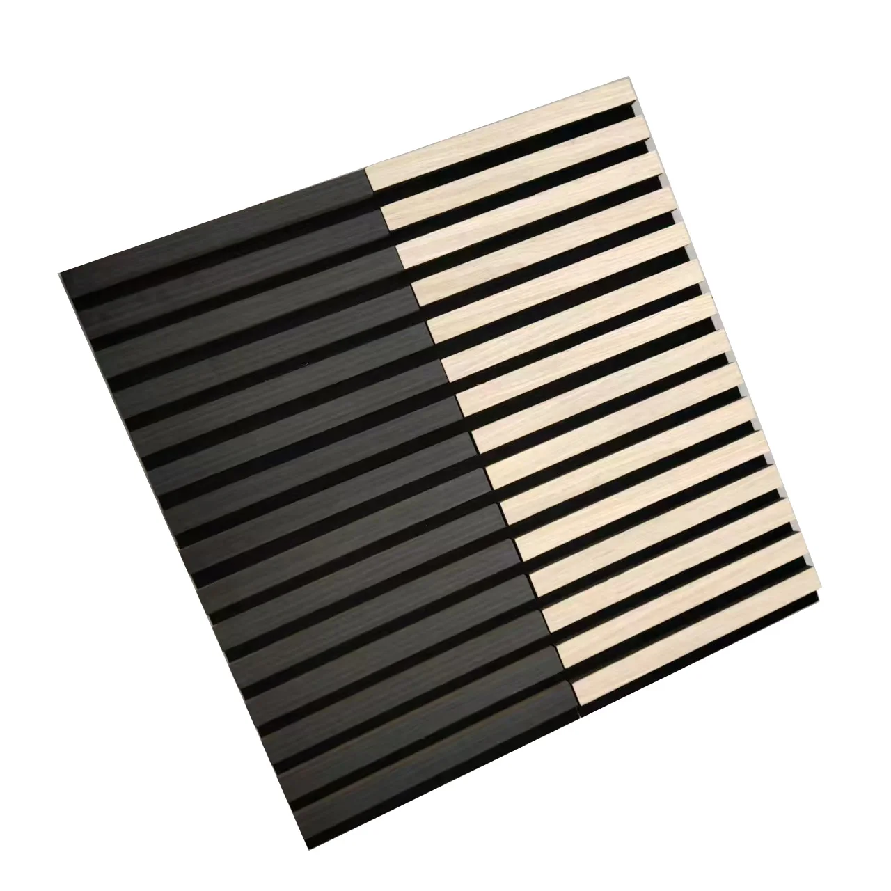 Natural Oak Acoustic Slat Wooden Wall Panels Sound Absorbing Soundproof for Interior Apartments Studios Model Number Akupanel