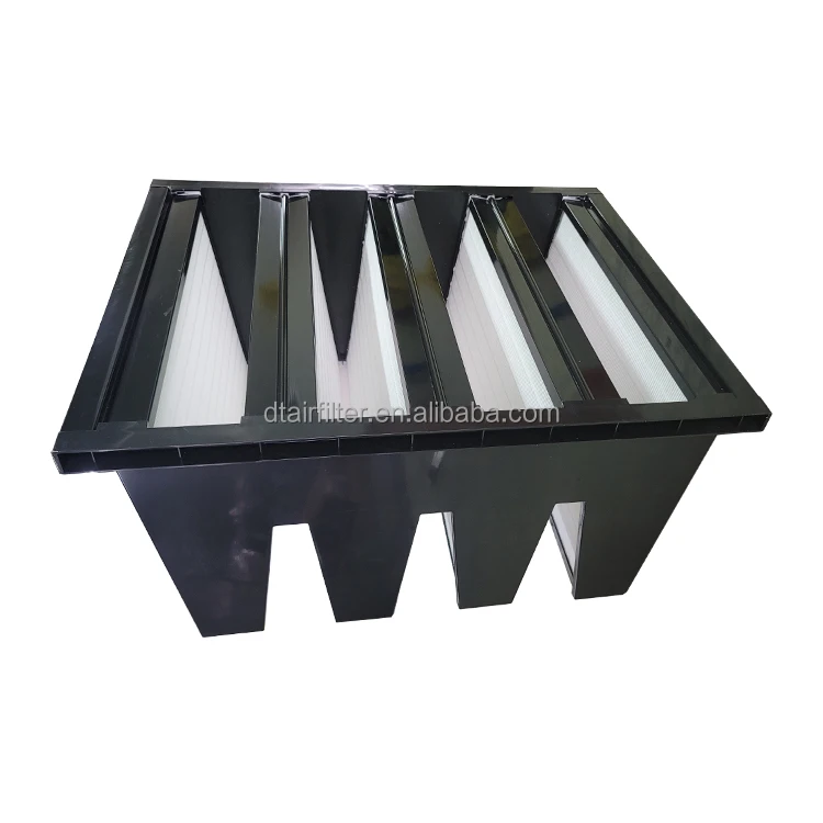 Золотой поставщик Hepa V-Bank Mini Pleat ABS пластиковый каркасный фильтр для вентиляции кондиционера и чистоты оборудования