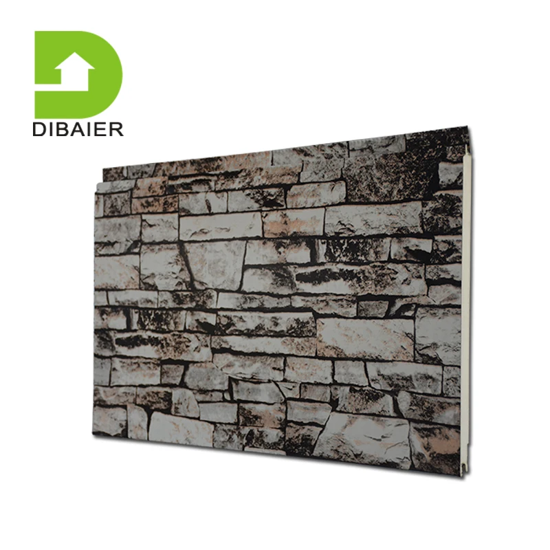 Уличные декоративные настенные панели из искусственной кожи по лучшей цене, 16 мм, полиуретан, 40 кг/м3, оцинкованная сталь, легкий вес, современный, 50 кг/м3, неметаллический