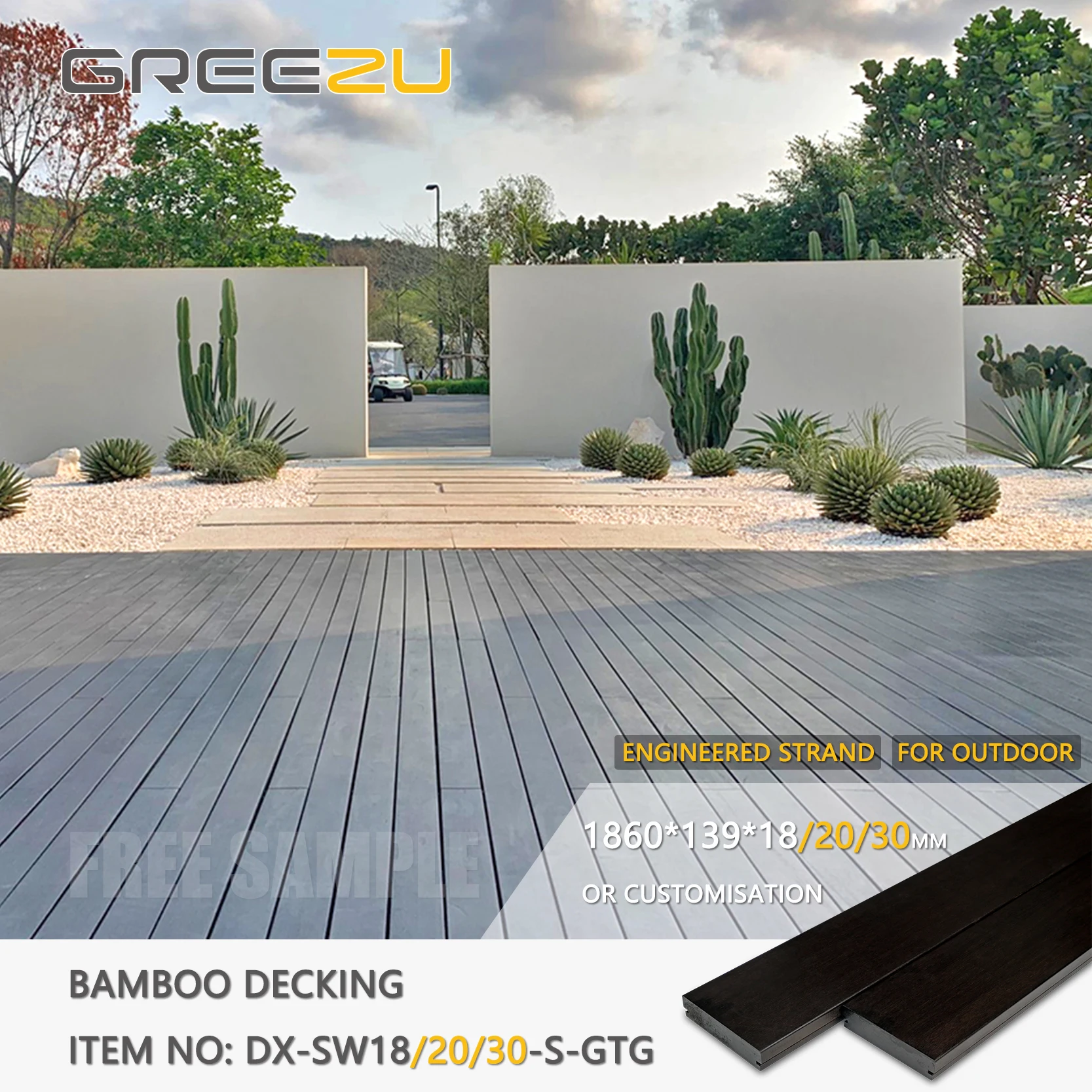 Bamboo Foundation Decking On Beach Promenade Fused Exterior Bamboo Decking Floor Engineered Bamboo Flooring Deck  Examples