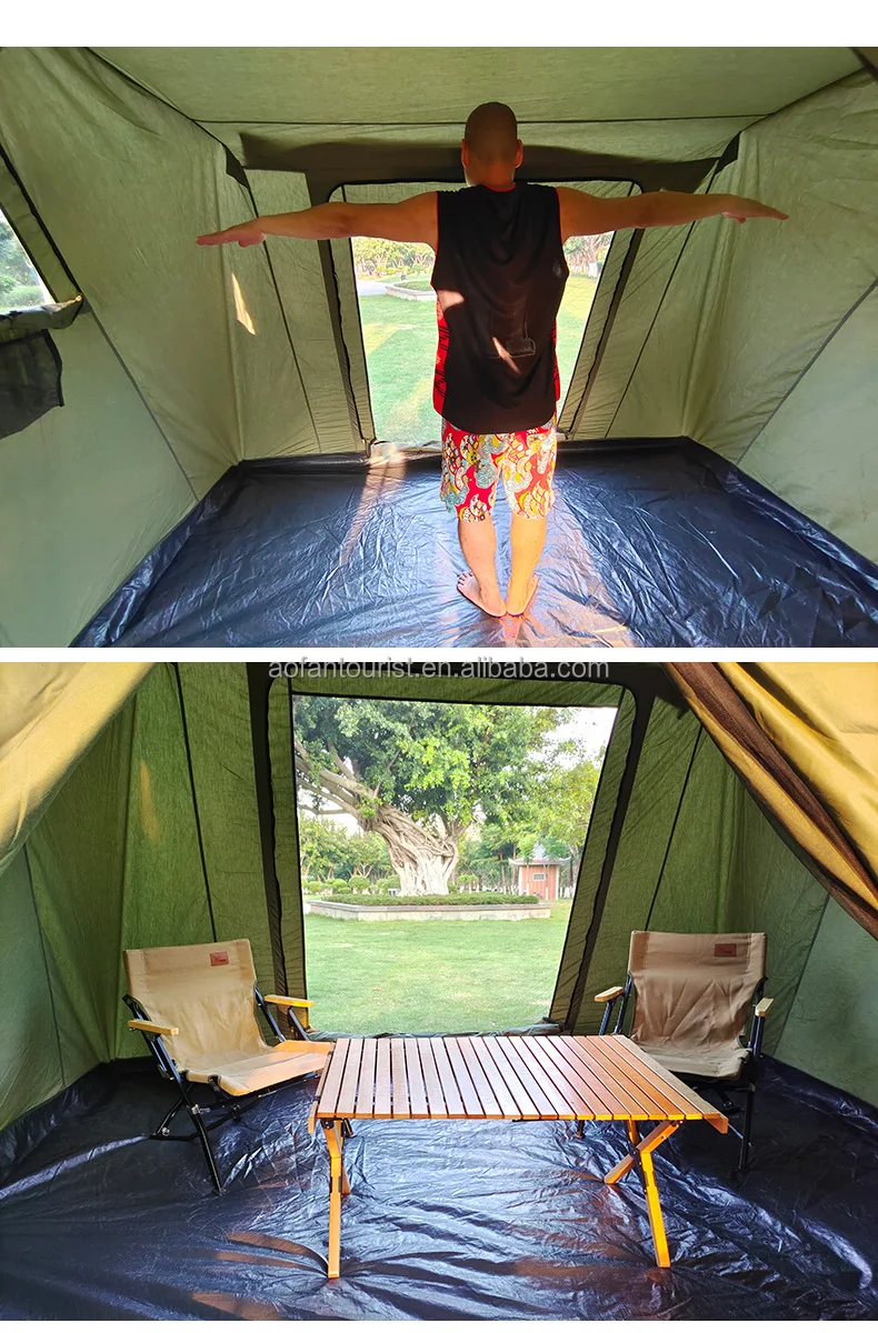 По 4-м временам года холст палатки класса люкс эконом «Люкс» на открытом воздухе Зимник хлопок кабины семья водонепроницаемый Весна палатка с окном