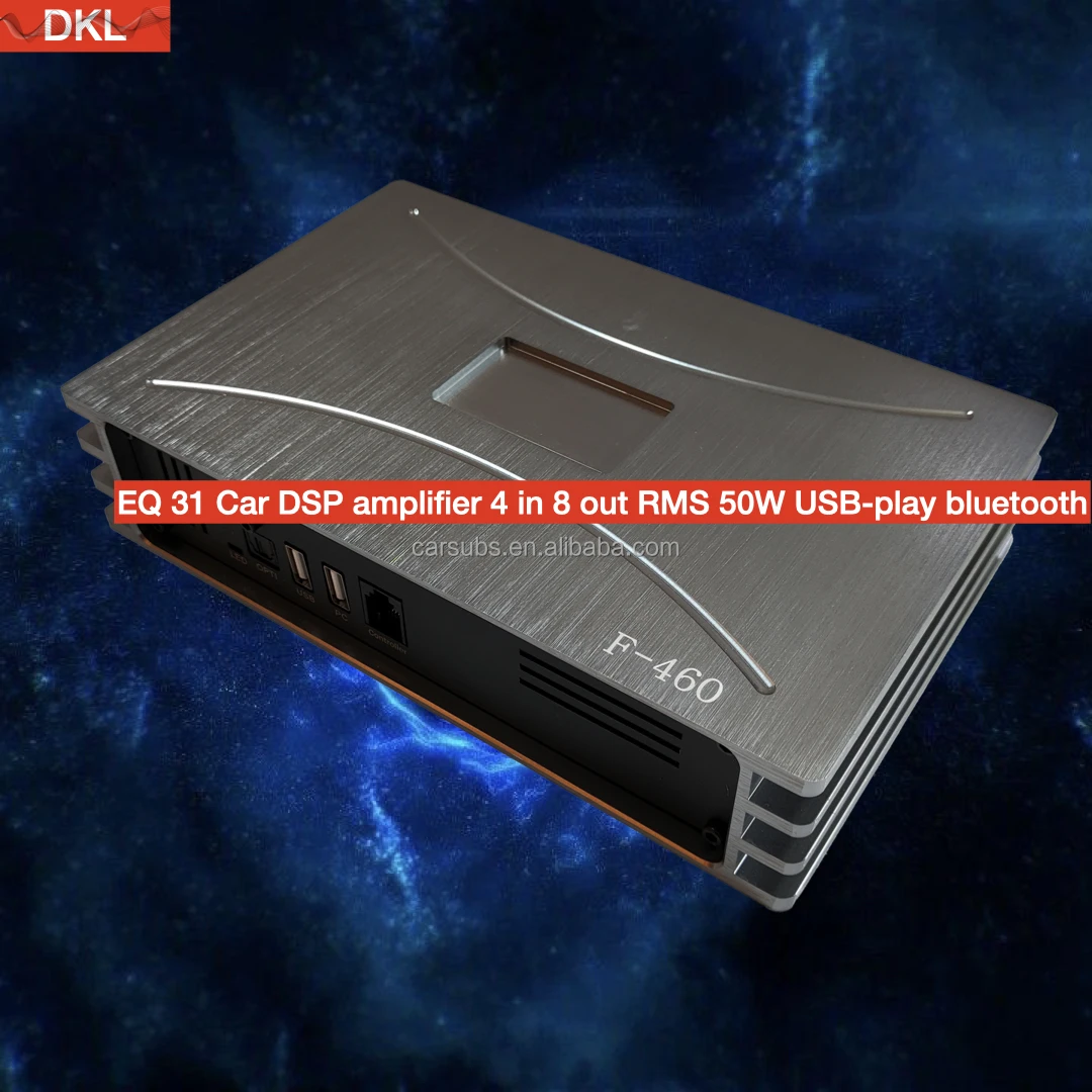 With Remote Car Stereo DSP amplifier 4 in 4 out 8 RCA out with 31 EQ band Andrond APP Class AB Car DSP amplifier