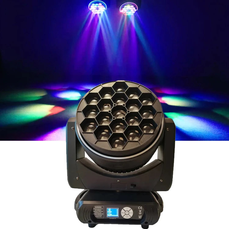 B-EYE K15 19x40W Led Moving Head Light RGBW 4in1 Pixel Zoom Beam Wash FX Pro Entertainment Stage Lighting