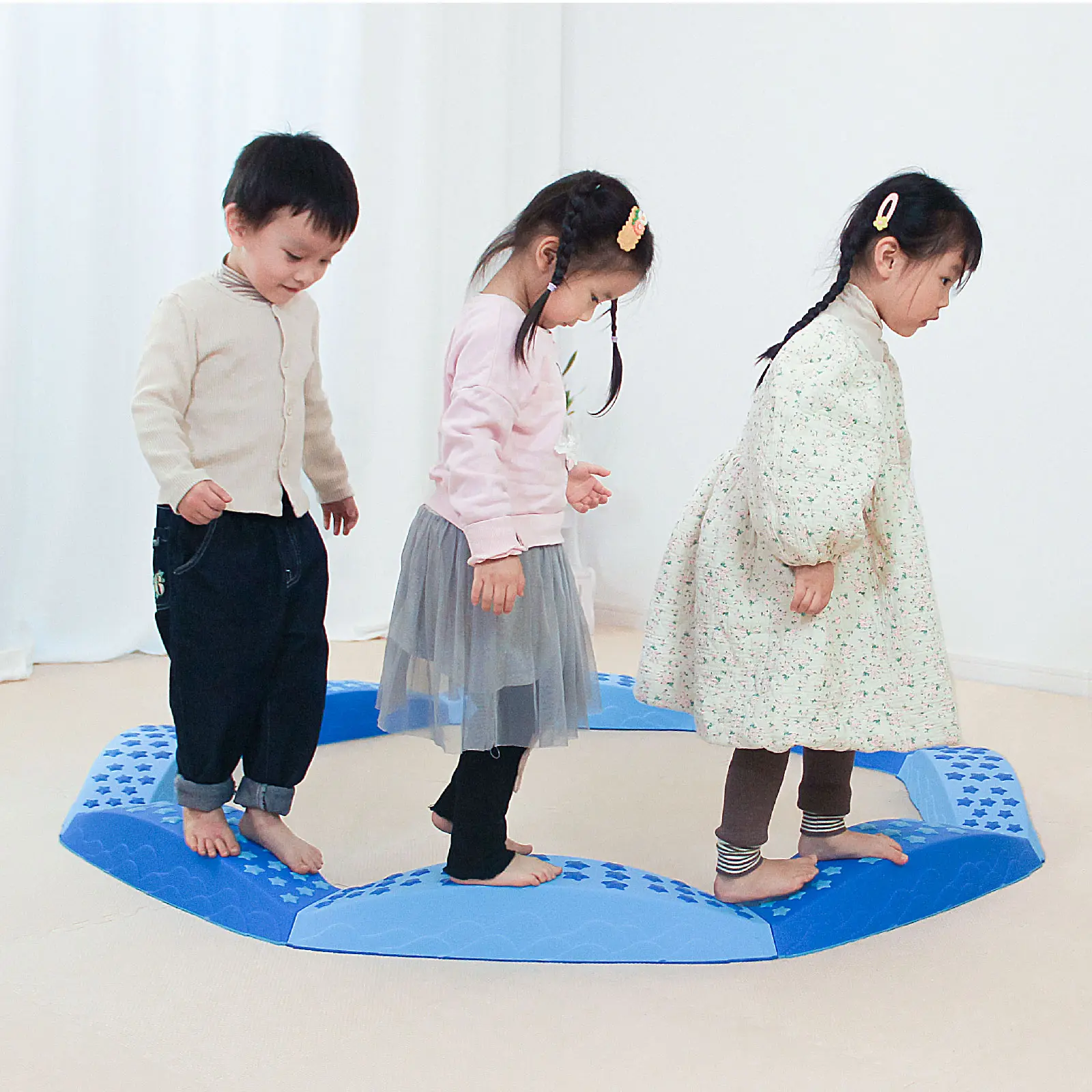 High Quality Customizable PP+TPE Multi-Functional Balance Training vestibule tactile Play set Kids Sensory Toys for Home&School
