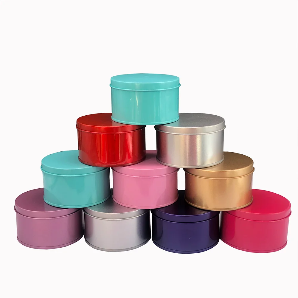 hot sale OEM&ODM color custom metal candle jar seamless candle tin candle jar metal