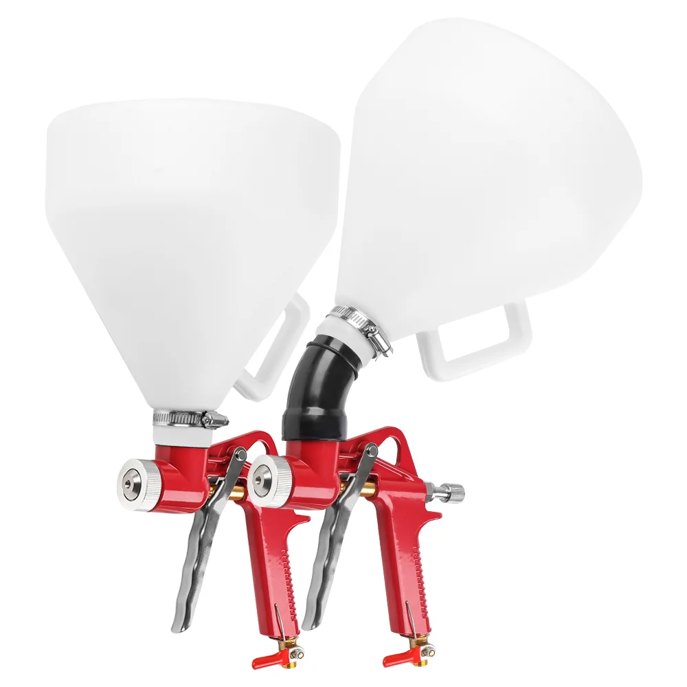 Air Hopper Spray Gun 4/6/8mm 3 Nozzle Gravity Feed Paint Texture Tool For Ceiling Wall Texture