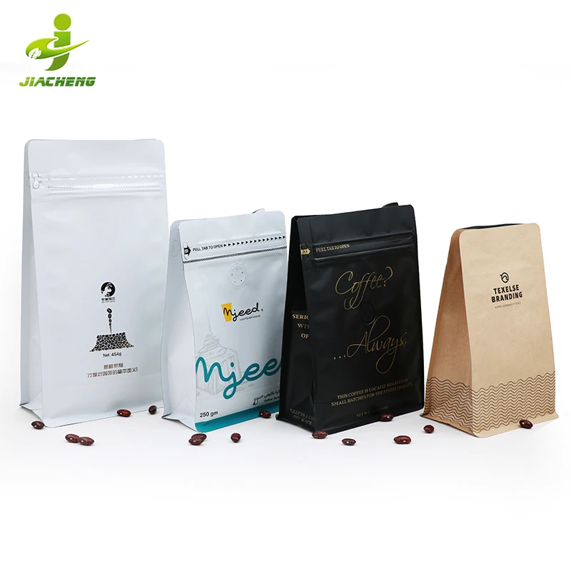 custom design 340g 500g full color hermetic hesian sealed black stand up kraft paper flat bottom coffee bag with air valve