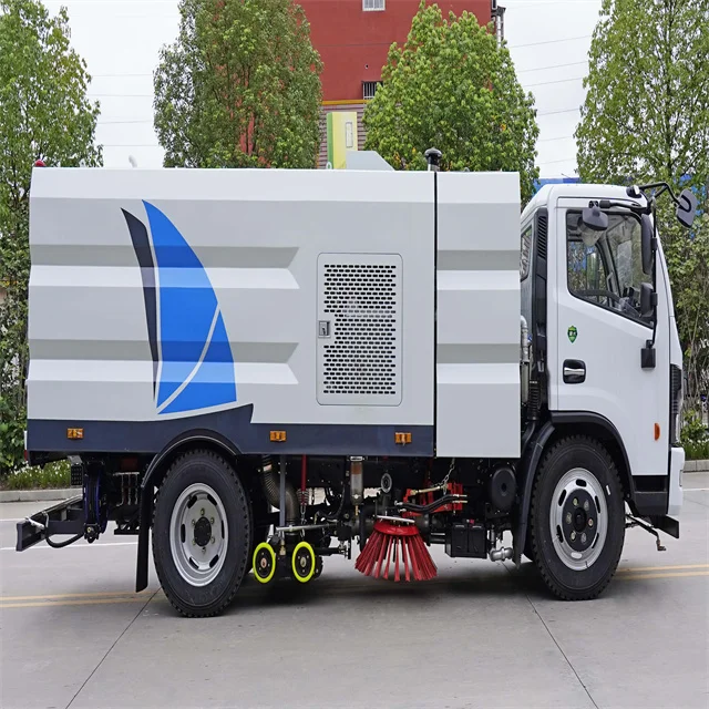Dongfeng 4*2 chassis road sweeper manufacturers supply models complete