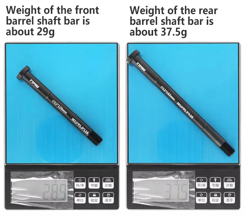 TTPRO MTB Road Bike Alloy Thru Axle Ultra Light Bike Axle 12x142 12x148 Rear Hub Thru Axle Bike Fork 12x100 12x110 Shaft