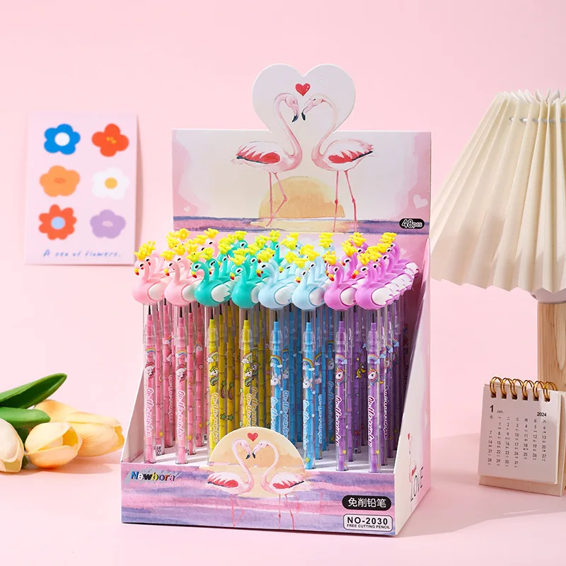 Creative cartoon astronaut no sharpening bullet pencil egg laying pen replaceable lead core elementary school student pencils