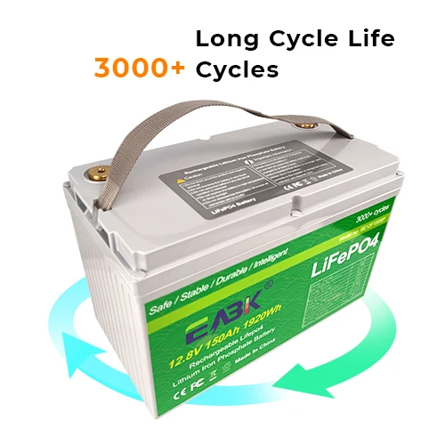 Over Charge Protection Custom Discharge Current Deep Cycle Lifepo4 Battery 100ah 150ah 12v