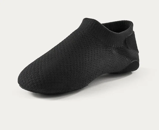 Wholesale Cheap In Stock Low MOQ High-top soft-soled lace-up black jazz dance boots dance practice shoes adult men and women