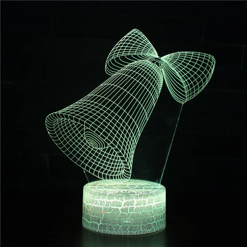 Night light Christmas 3D nightlight series LED remote control touch crack Eve