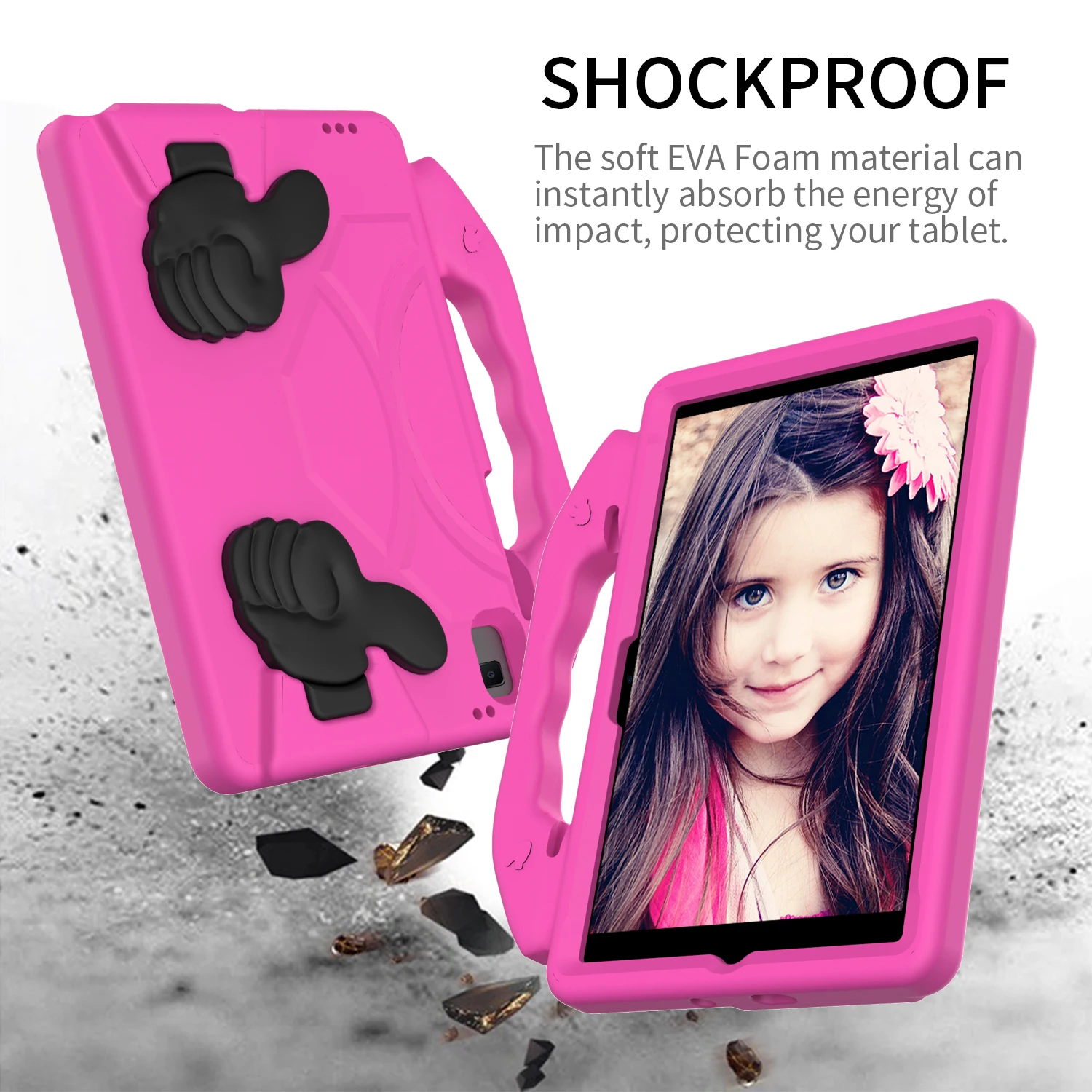 EVA Shockproof Soft Silicone Tablet Cover For Samsung Galaxy Tab A8 10.5 Inch X200 Stand Coque Protective Case