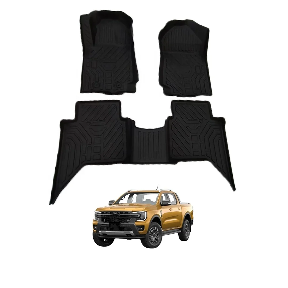 Customized Car Accessories Healthy Material Customized Tpe Mats For Car Non-slip Version 3d Tpe Mats For RORD RANGER 2018-2023