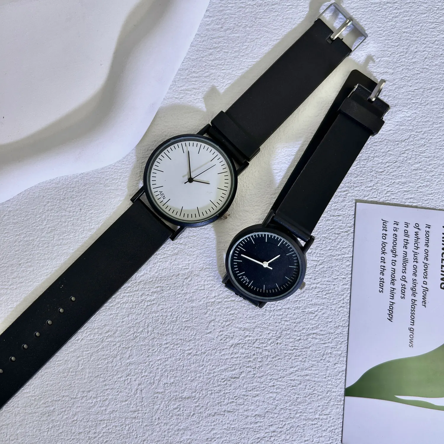 Hot Sale Private Label Quartz Watch PVC Band Simple Watch Couples Set Wrist Women and men watch logo