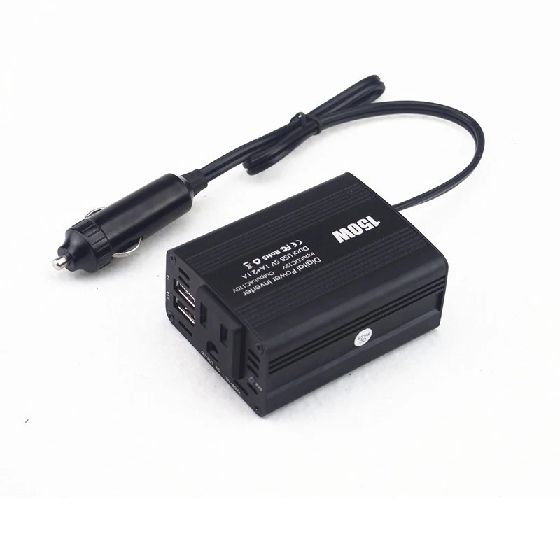 Силовой инвертор shenpu 150 Вт автомобильный инвертор от 12 В до 110 В переменного тока