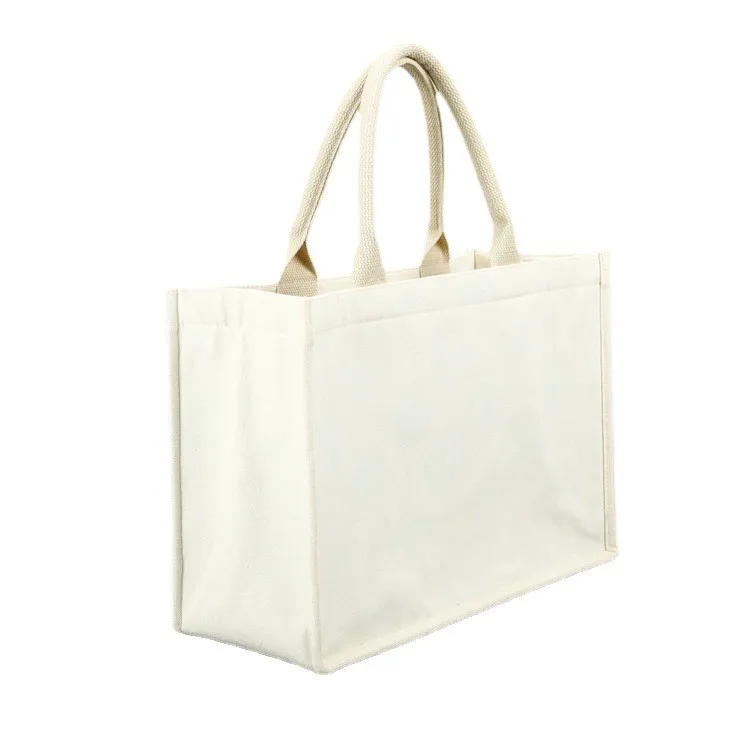 Custom Top Quality Canvas Cotton Tote Shopping Bag Calico Shopper Bags With Logo Printed