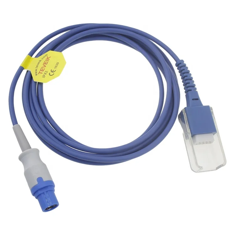 disposable spo2 sensor Hospital Siemens Monitor Adult Finger Clip Spo2 Sensor Extension Cable Round spo2 sensor cable 7 pin