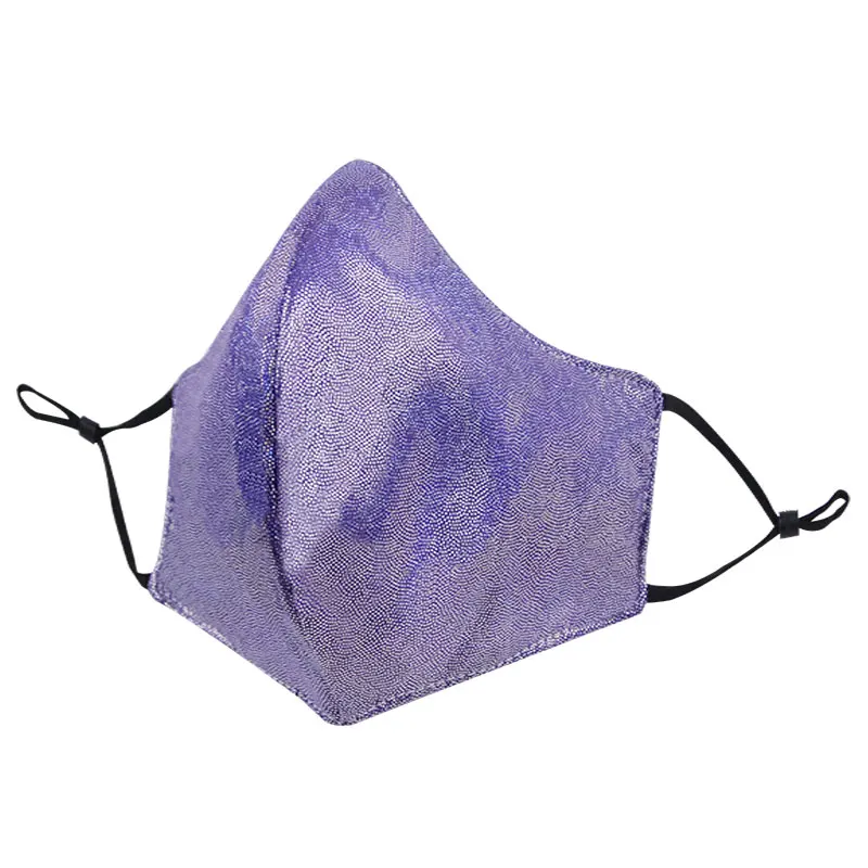 Custom Fashion Personality Sequin Masks Washable Adjustable Cotton Cloth Mask Party