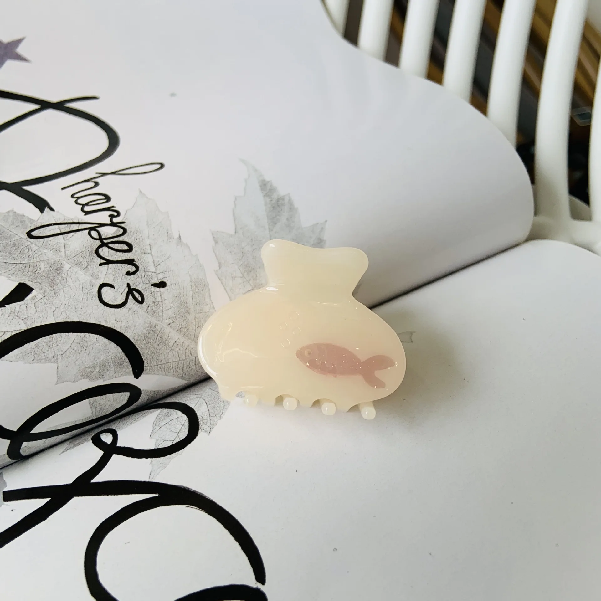 Dowell New Design High Quality Cute Little Fish Shape Acetate Hair Claw