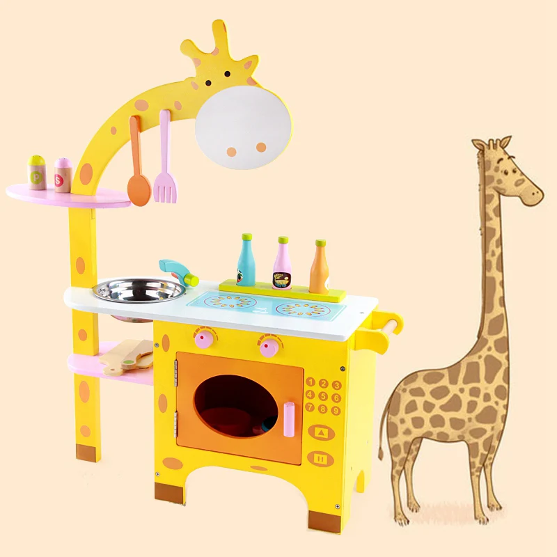 creative design giraffe stove toys kids role-play toy kitchen toys