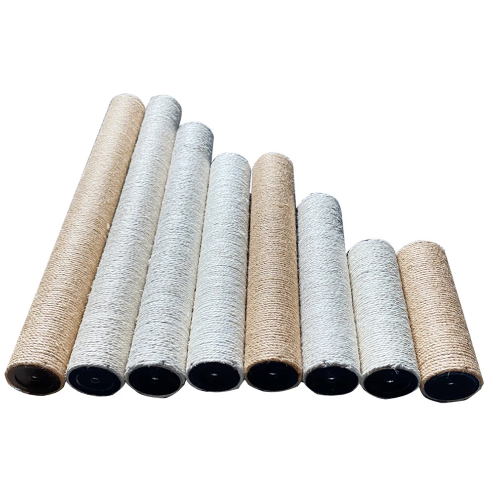 Factory direct Multi Size Cat Sisal Pillar Wooden Pet Cat Scratching Post Parts Wood Cat Scratching Post Replacement