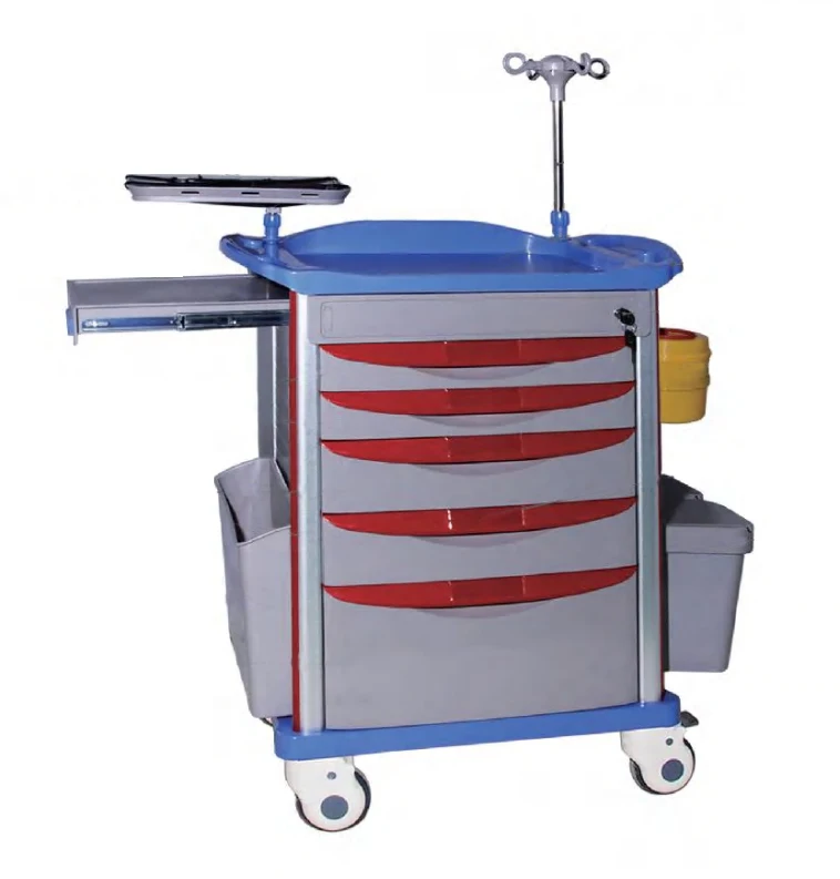 ORP Hot Sale Hospital Trolley Emergency Anesthesia Medical Drug Carts Trolley with Wheel