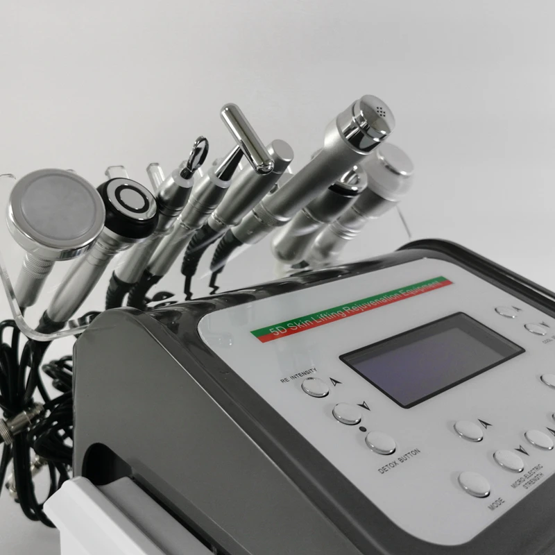 Multifunctional Beauty Skin Energy Activated Instrument 8 In 1 Oxygen Facial No Needle Electroporation Mesotherapy Machine