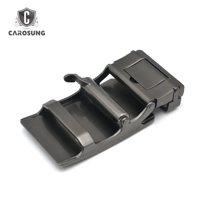 40mm belt buckle custom Stick leather covered belt buckle automatic ratchet buckle for men belt