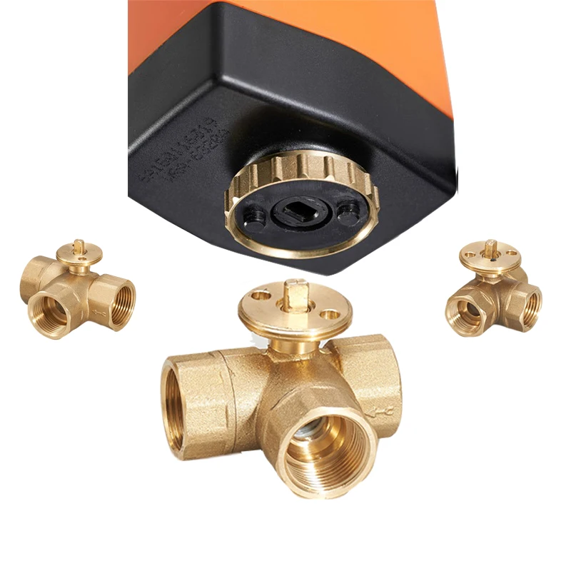 Моторизованные клапаны Winvall DC24V 12V 3V Электрический Трехходовой латунный шаровой клапан с 3 Проводами моторизованный плавающий регулирующий