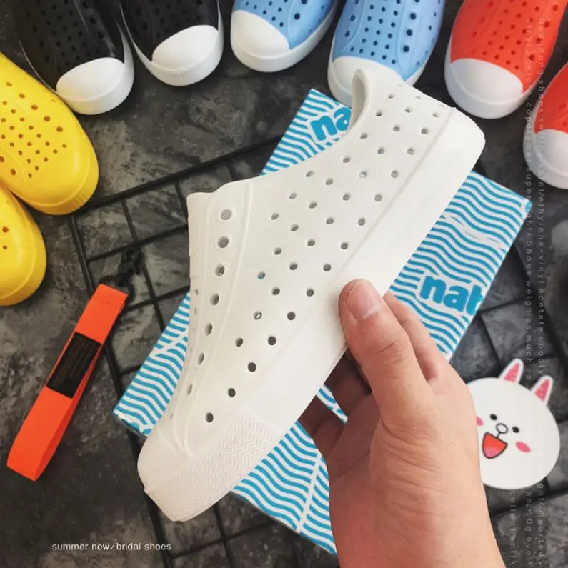 Factory Sale Urban Holes Hollow Out Eva Upper Slip On Native Sneaker Women Casual Garden Shoes For Girls Boys Kids
