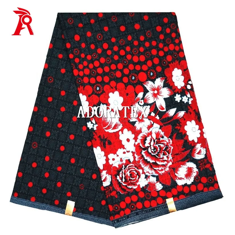 Горячая Распродажа, ткань из полиэстера с Африканским принтом, двухсторонняя восковая ткань с принтом
