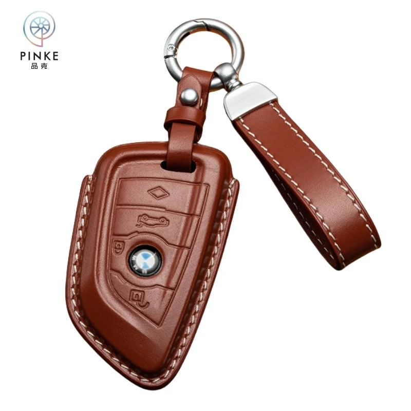 Оптовая продажа чехол для автомобильного ключа из коровьей кожи с пряжкой защитный BMW X1/3/X5/X6/2/5/6/7 пульт дистанционного управления