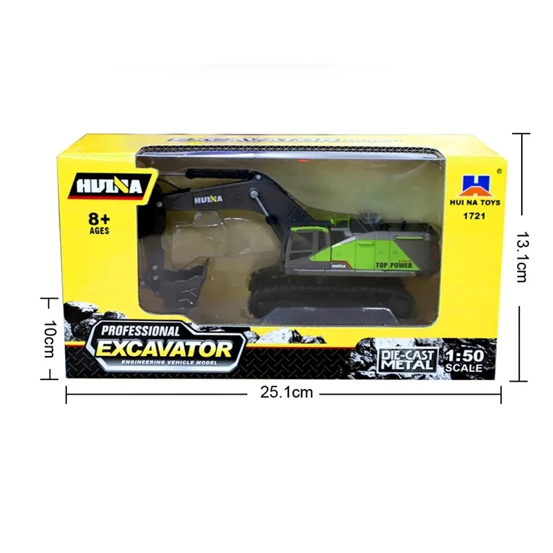 Huina 1721 1/50 New Alloy Diecast Excavator Static Version Simulation Metal Engineering Construction Model Hobbies And Toys(4)