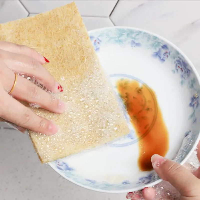 Natural sponge kitchen cleaning coconut fiber coir fiber scourer