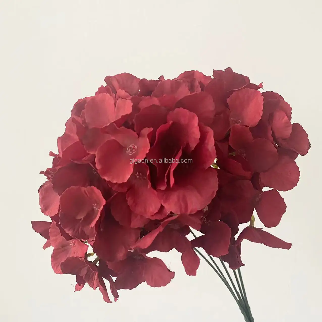 GIGA new year china price Good Quality Artificial Flower Single Head Pink dust rose Hydrangea Flower for Wedding Party Decor