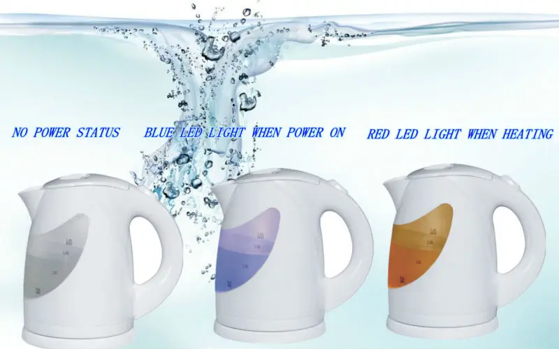 1.8L 2200W fast boiling cordless Cheap Plastic Electric Water Kettle