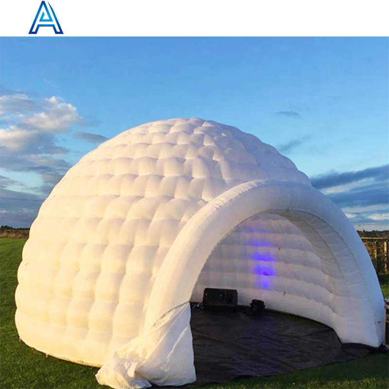 High quality durable cheap inflatable round dome roof for blow up tent shelter shed club bar KTV room house LED light