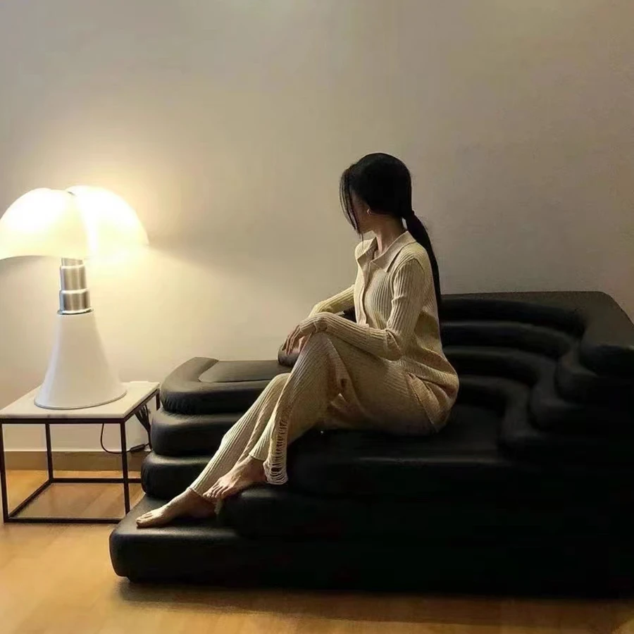 Terraced Sofa Leather Beauty Salon Special-shaped Module Combination Clothing Store Internet Celebrity Live Broadcast Room