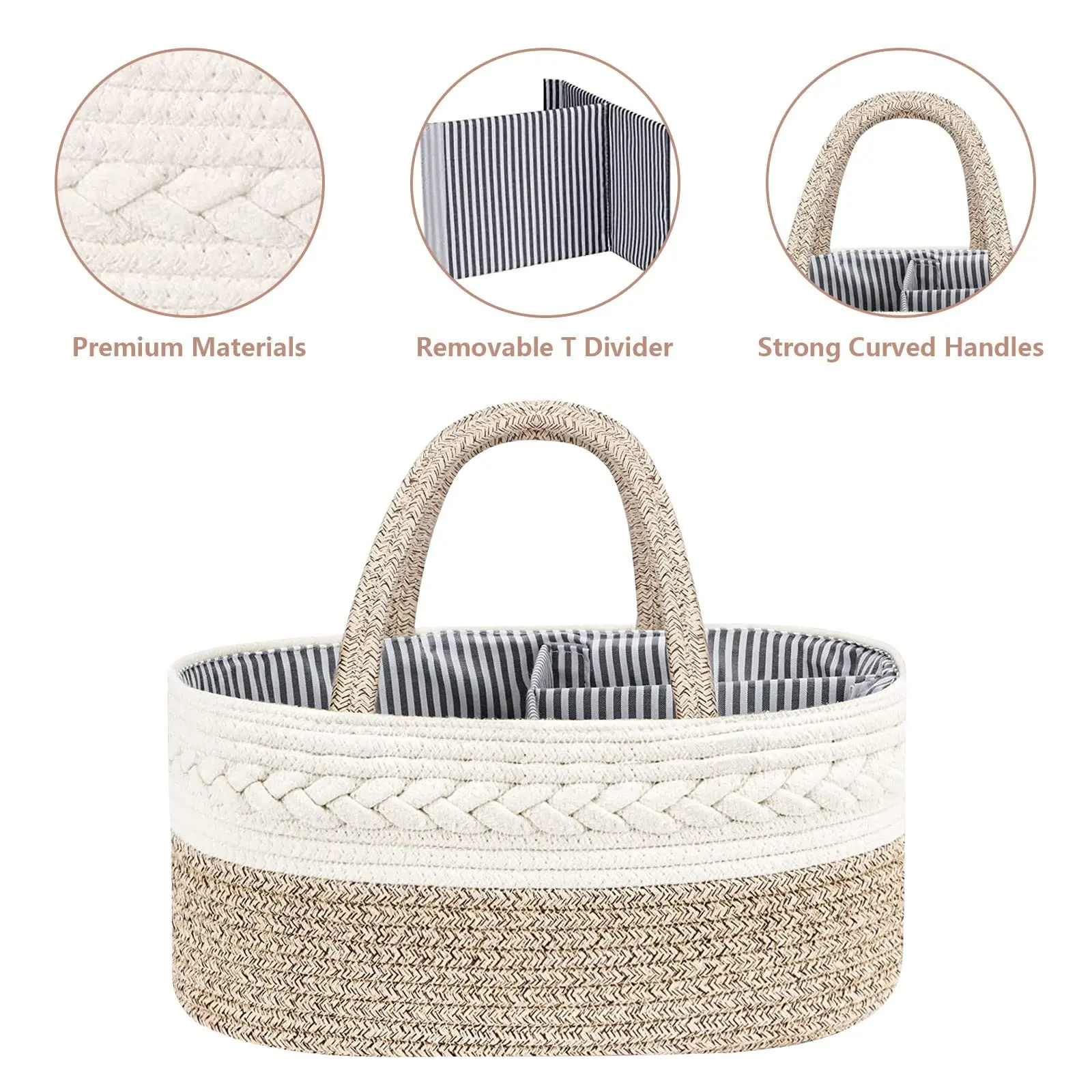 Selling fast high quality and superior quality baby diaper caddy organizer large capacity diaper storage basket