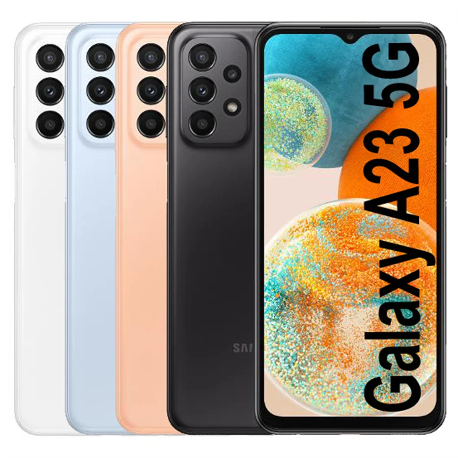 Для оригинального Samsung Galaxy A23 5G A236B/DSN 6,6 дюймов 8-ядерный 4 ГБ ОЗУ 64 ГБ/128 ГБ ПЗУ 50 МП разблокированный телефон Бесплатная доставка 5 шт.