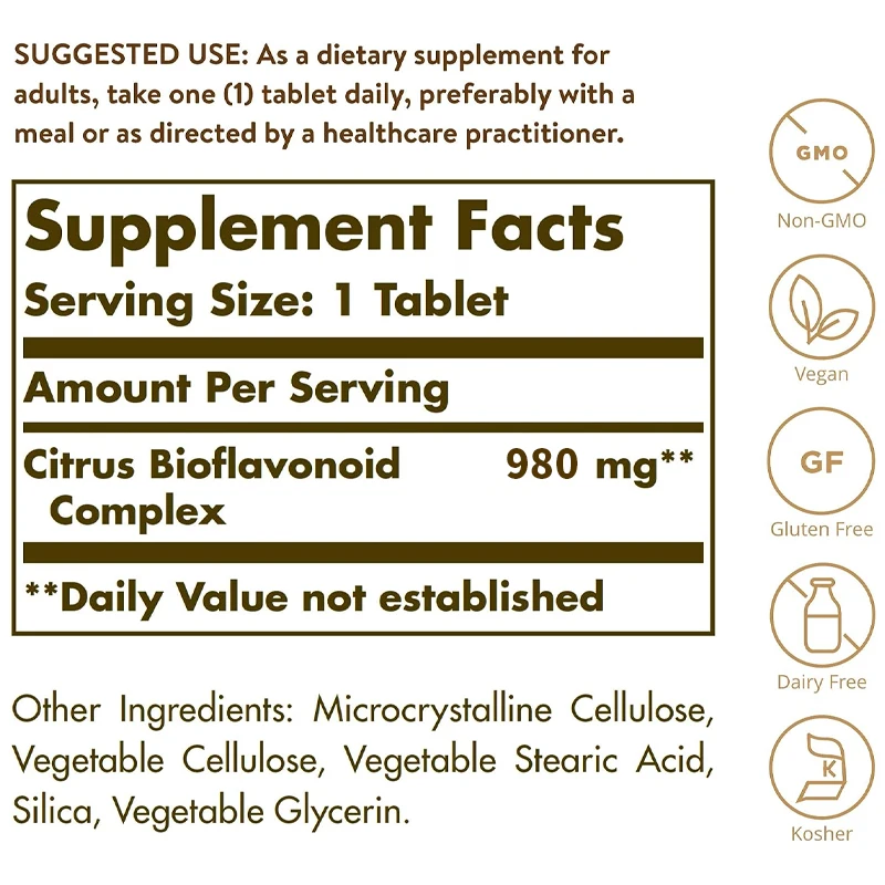 Best Selling Products OEM Private Label  Help Fight Cell Damaging Free Radicals In The Body Bioflavonoid Complex Tablets
