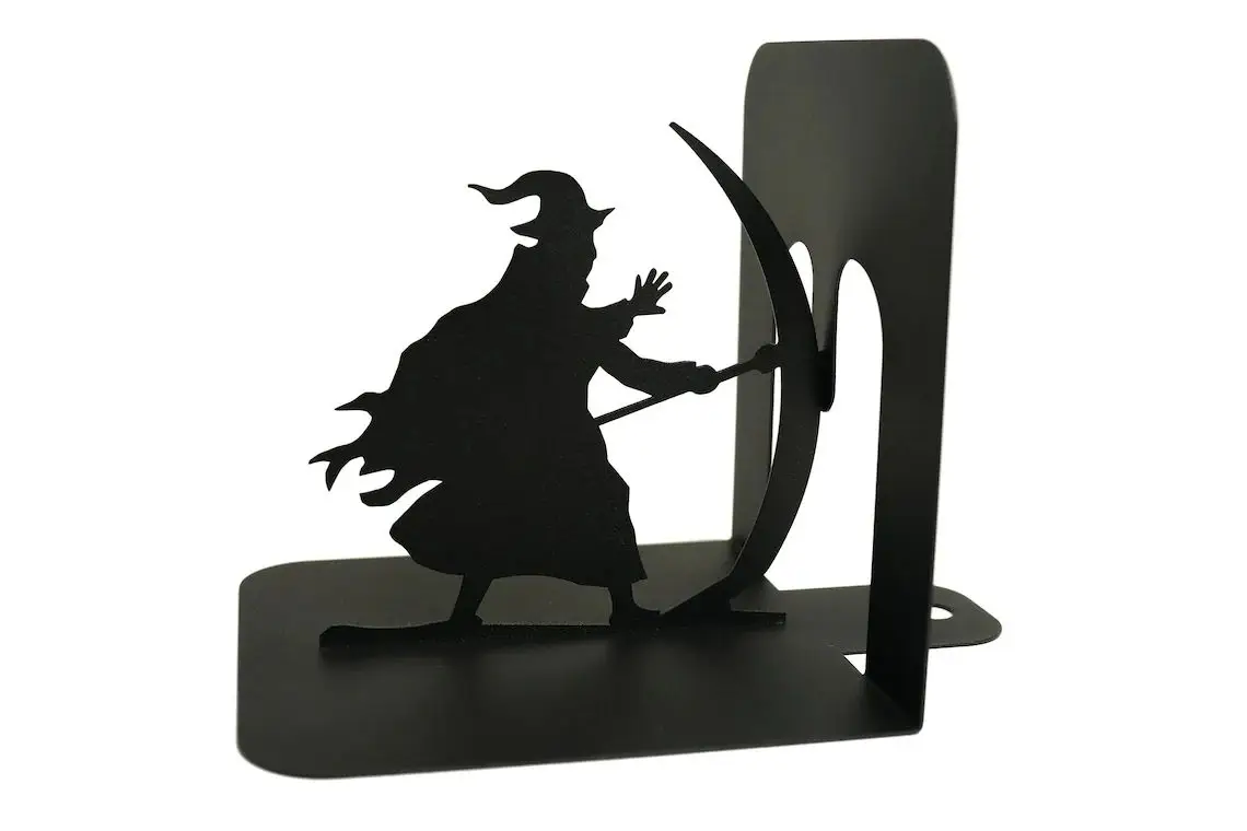 Custom Office Home Abstract Art Design Book Stopper Supports Bending Metal Book Holder